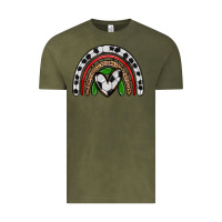 Vintage Olive soccer rainbow Vintage Tee - Zillion Design Studio