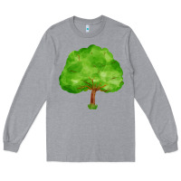 Heather Grey tree Long Sleeve Tee - FaDigitalArtStudio