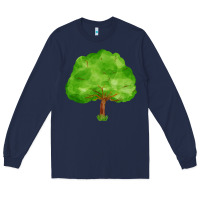 Navy tree Long Sleeve Tee - FaDigitalArtStudio