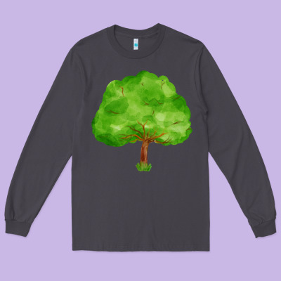 Tree Long Sleeve Tee Designed By Fadigitalartstudio