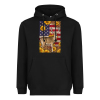 Black Western American Deer Heavyweight Hoodie - LillyAllenDesigns