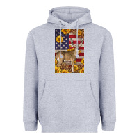 Heather Grey Western American Deer Heavyweight Hoodie - LillyAllenDesigns