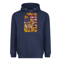 Navy Western American Deer Heavyweight Hoodie - LillyAllenDesigns