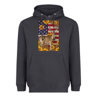 Smoke Western American Deer Heavyweight Hoodie - LillyAllenDesigns
