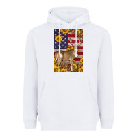 White Western American Deer Heavyweight Hoodie - LillyAllenDesigns