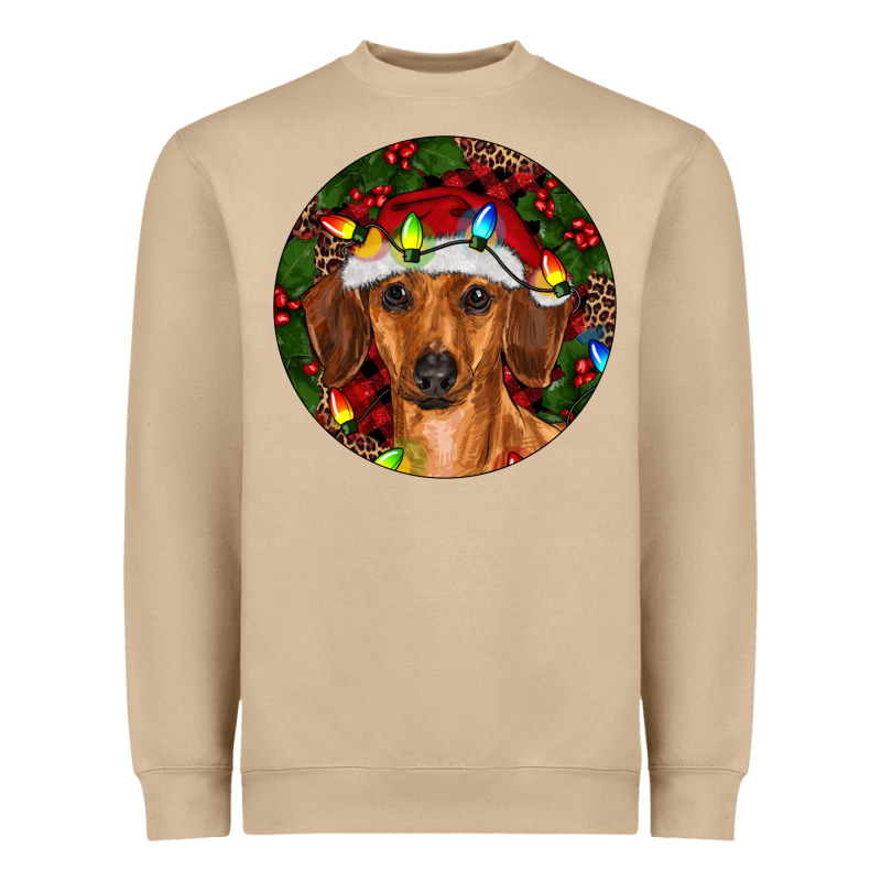 Christmas Dachshund Heavyweight Sweatshirt by RanaPortraitStore | Teevron