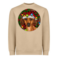 Mushroom Christmas Dachshund Heavyweight Sweatshirt - RanaPortraitStore