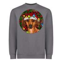 Storm Christmas Dachshund Heavyweight Sweatshirt - RanaPortraitStore