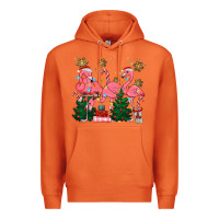 Carrot christmas flamingos Premium Hoodie - MaliasSmallBusiness
