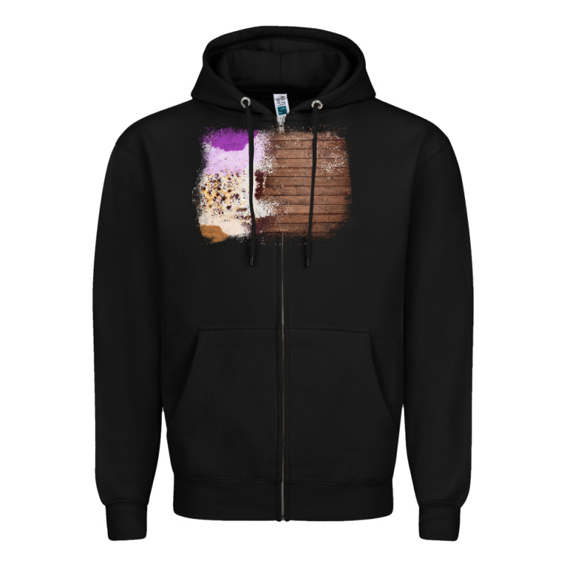 Wood Cowhide Pattern Zipper Hoodie by Bettercallsaul | Teevron