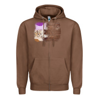Chestnut Wood Cowhide Pattern Zipper Hoodie - Bettercallsaul