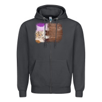 Smoke Wood Cowhide Pattern Zipper Hoodie - Bettercallsaul