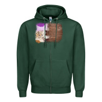Sports Green Wood Cowhide Pattern Zipper Hoodie - Bettercallsaul