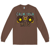 Chestnut calm your mits Long Sleeve Tee - CowhideDigitalArt