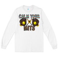 White calm your mits Long Sleeve Tee - CowhideDigitalArt