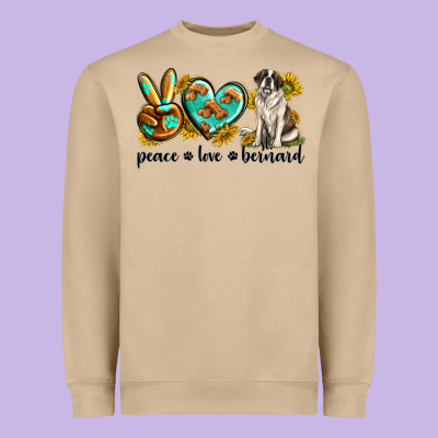 Heavyweight Sweatshirt peace love st. bernard