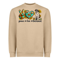 Mushroom peace love st. bernard Heavyweight Sweatshirt - texasbilliewilder