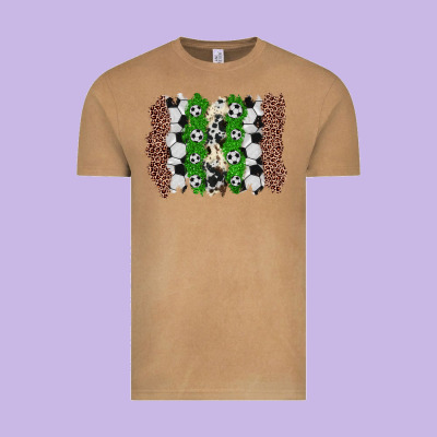 Soccer Brushstroke Vintage Tee Designed By Zillion Design Studio