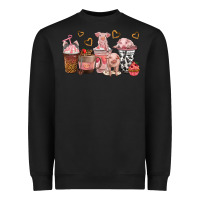 Black pigs coffee cups Heavyweight Sweatshirt - texasbilliewilder
