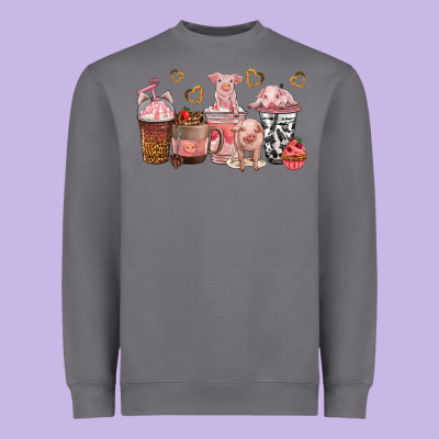 Heavyweight Sweatshirt pigs coffee cups