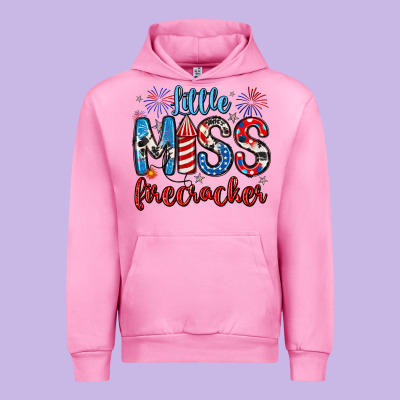 Little Miss Firecracker 4th Of July Urban Hoodie Designed By Artiststas