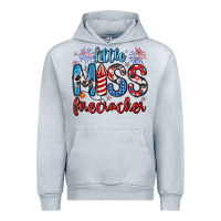 Heather Grey little miss firecracker 4th of july Urban Hoodie - Artiststas