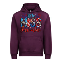 Mauve Wine little miss firecracker 4th of july Urban Hoodie - Artiststas