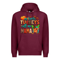 Burgundy my favorite call me mama Premium Hoodie - MaliasSmallBusiness