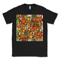 Black christmas leopard cow with gift boxes Classic Tee - FaDigitalArtStudio