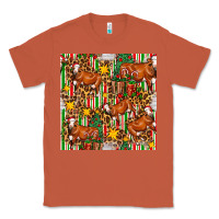 Copper christmas leopard cow with gift boxes Classic Tee - FaDigitalArtStudio