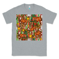 Heather Grey christmas leopard cow with gift boxes Classic Tee - FaDigitalArtStudio