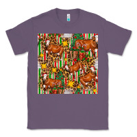 Lavender christmas leopard cow with gift boxes Classic Tee - FaDigitalArtStudio