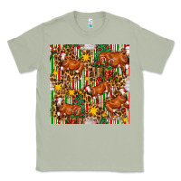 Matcha christmas leopard cow with gift boxes Classic Tee - FaDigitalArtStudio