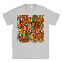Moon Dust christmas leopard cow with gift boxes Classic Tee - FaDigitalArtStudio