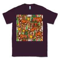 Plum christmas leopard cow with gift boxes Classic Tee - FaDigitalArtStudio