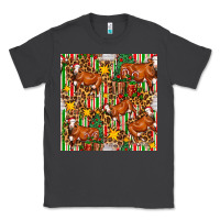 Smoke christmas leopard cow with gift boxes Classic Tee - FaDigitalArtStudio