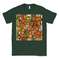 Sports Green christmas leopard cow with gift boxes Classic Tee - FaDigitalArtStudio