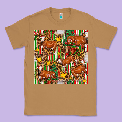 Christmas Leopard Cow With Gift Boxes Classic Tee Designed By Fadigitalartstudio
