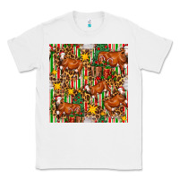White christmas leopard cow with gift boxes Classic Tee - FaDigitalArtStudio