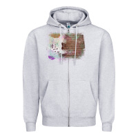 Heather Grey Cowhide Wood Glitter Pattern Zipper Hoodie - Bettercallsaul
