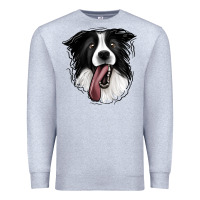 Heather Grey Border Collie Premium Sweatshirt - Jasminsmagicworld