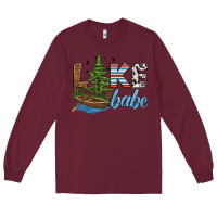 Burgundy lake babe Long Sleeve Tee - HRA Design Shop