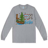 Heather Grey lake babe Long Sleeve Tee - HRA Design Shop
