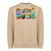 Mushroom rainbow coffee cups Heavyweight Sweatshirt - texasbilliewilder