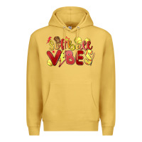 Antique Gold softball vibes Premium Hoodie - MaliasSmallBusiness