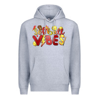 Heather Grey softball vibes Premium Hoodie - MaliasSmallBusiness