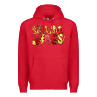 Red softball vibes Premium Hoodie - MaliasSmallBusiness