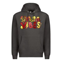Smoke softball vibes Premium Hoodie - MaliasSmallBusiness