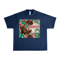 Navy country girl Urban Heavy Tee - Zillion Design Studio