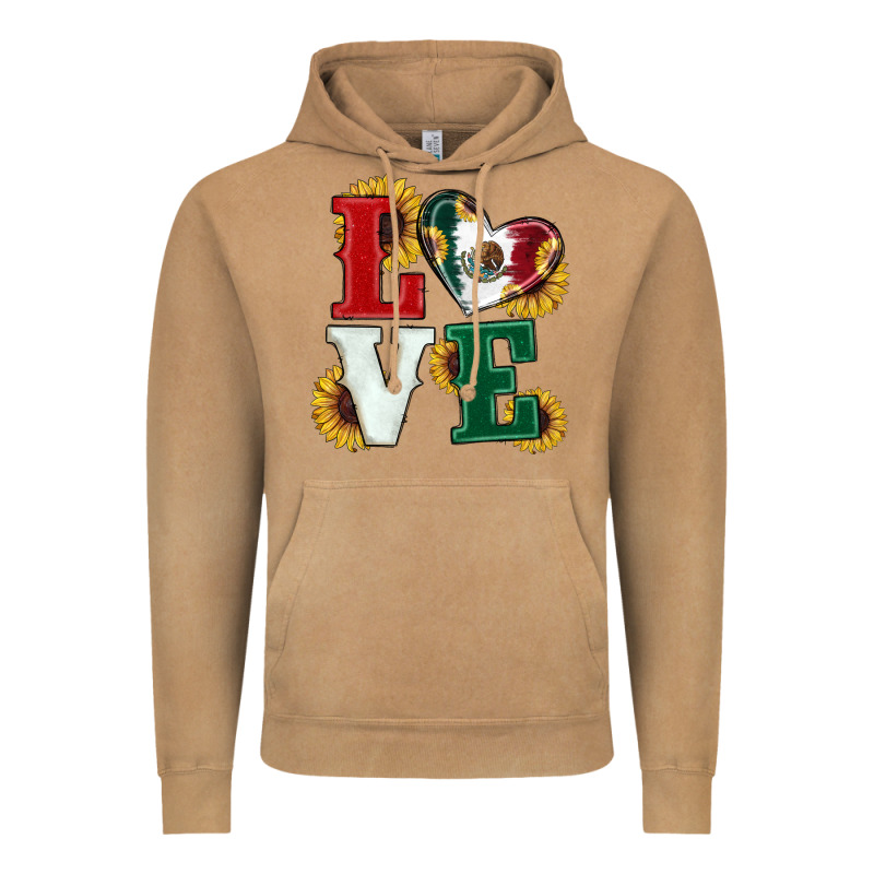 Mexican Flag With Sunflowers Love Vintage Hoodie by RanaPortraitStore | Teevron